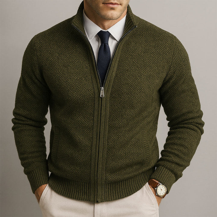 Gérard™ | Cardigan Zippé En Laine Mérinos