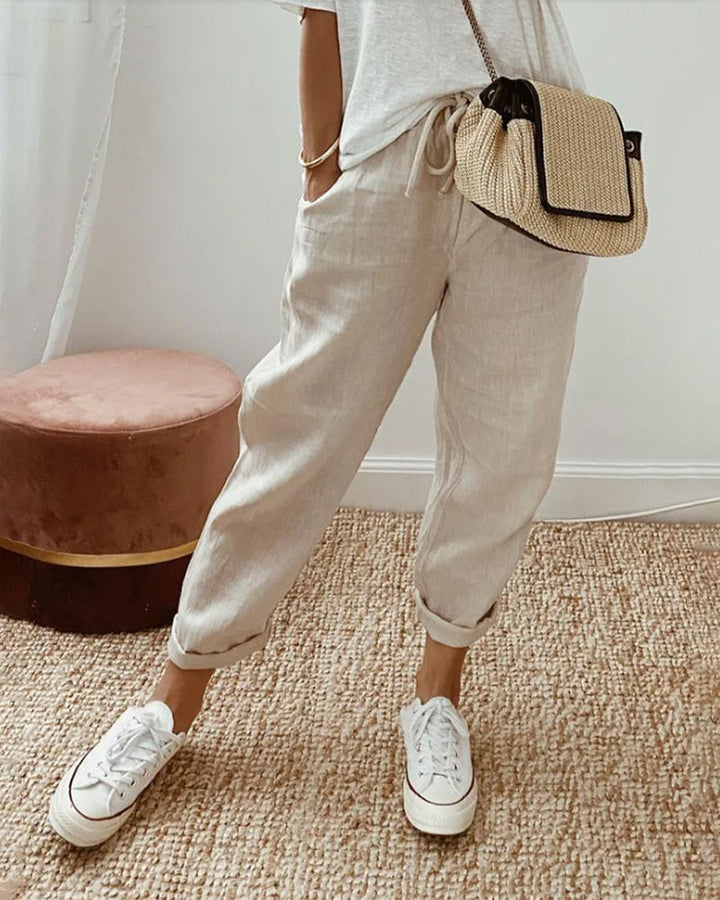 Victoire™ | Pantalon Fluide En Mélange Coton Et Lin