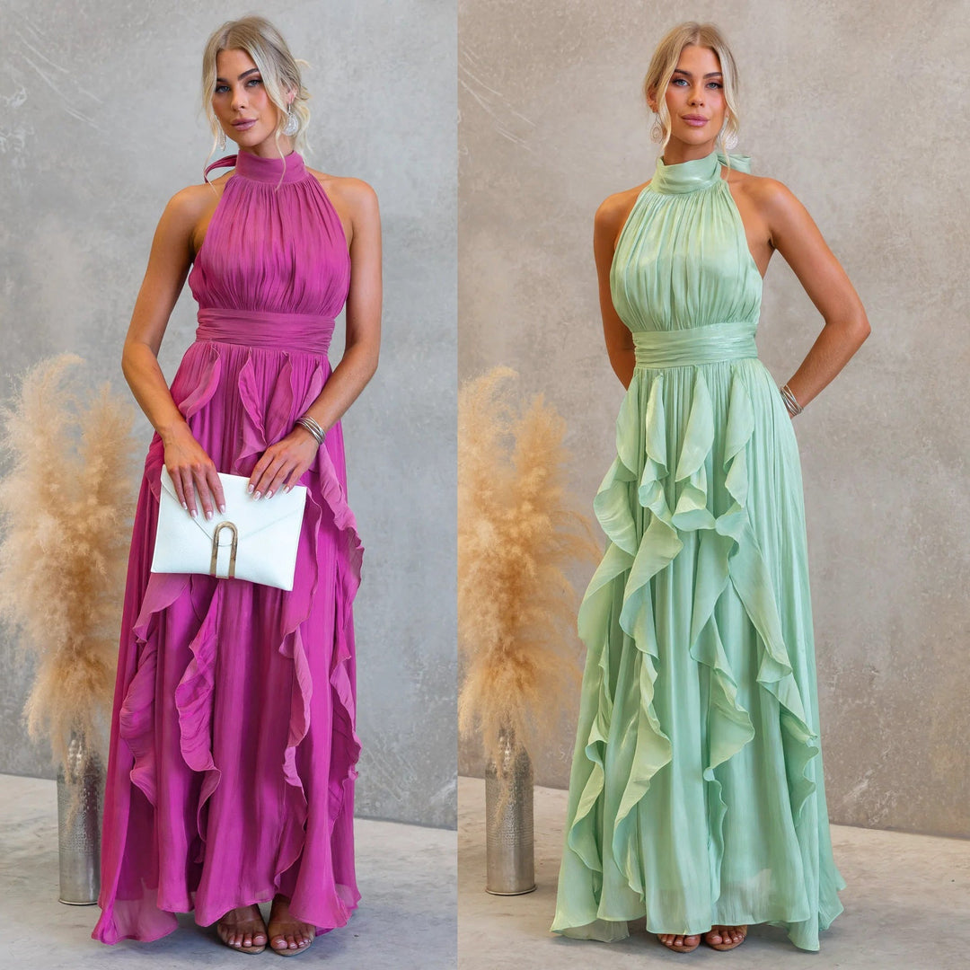 Robe Maxi à Volants Celestia