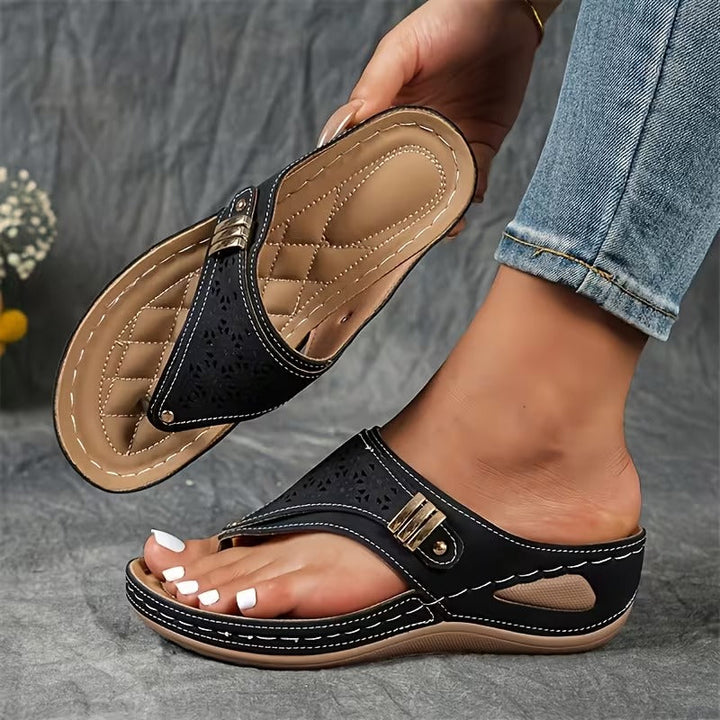 Mathilde™  | Sandales Compensées Confort & Maintien