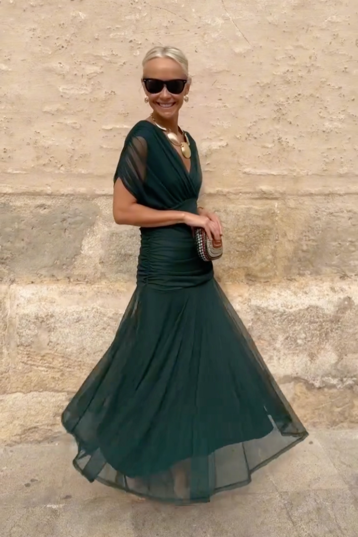 ANA | ROBE MAXI PLISSEE ÉLÉGANTE
