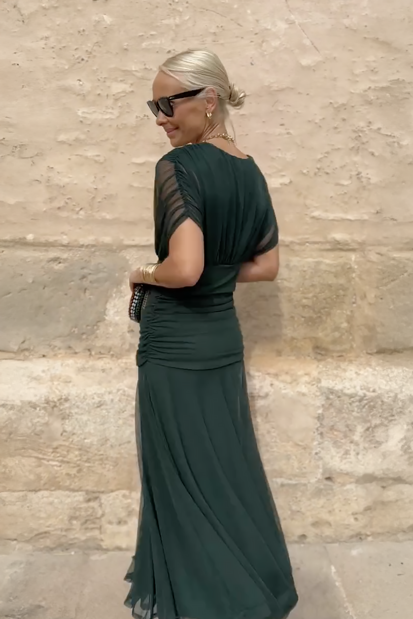ANA | ROBE MAXI PLISSEE ELEGANTE