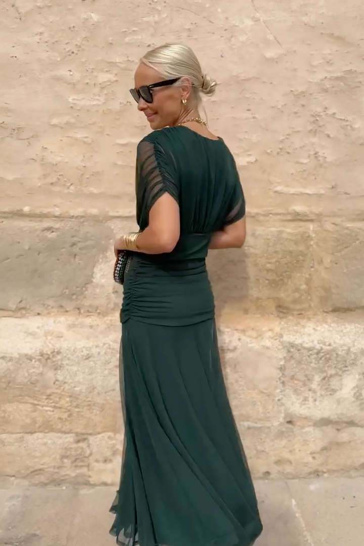 ANA | ROBE MAXI PLISSEE ELEGANTE