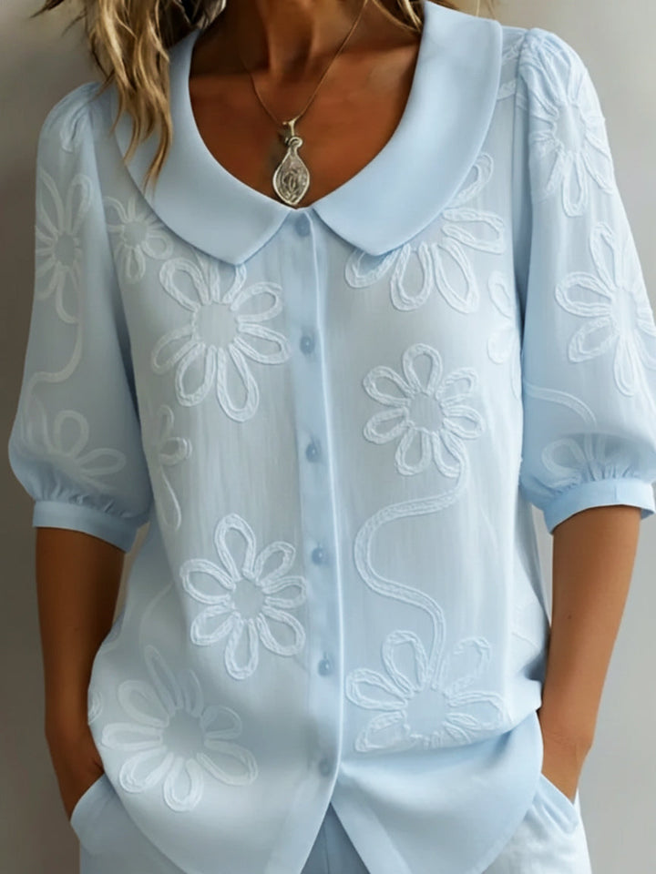 Aurélie™ | Blouse Légère Florale Élégance Naturelle