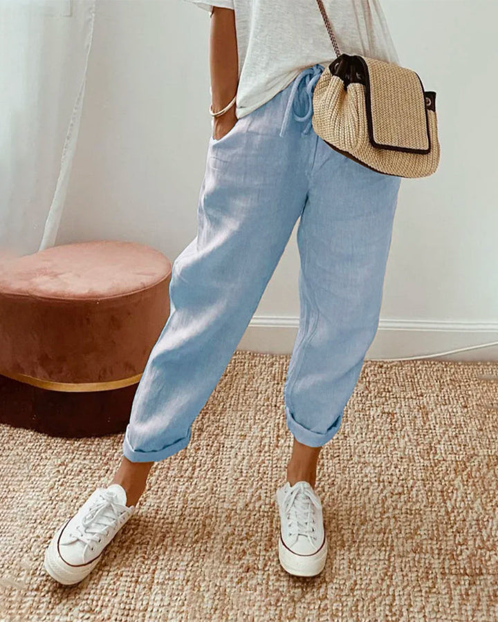 Victoire™ | Pantalon Fluide En Mélange Coton Et Lin