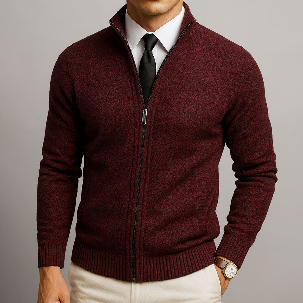 Gérard™ | Cardigan Zippé En Laine Mérinos