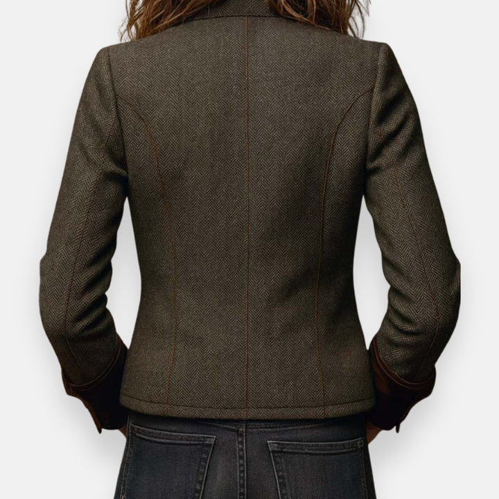 Colette™ | Veste En Tweed Avec Détails En Velours