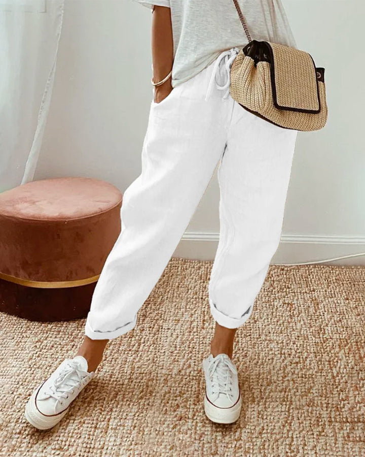 Victoire™ | Pantalon Fluide En Mélange Coton Et Lin