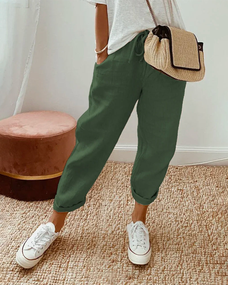 Victoire™ | Pantalon Fluide En Mélange Coton Et Lin