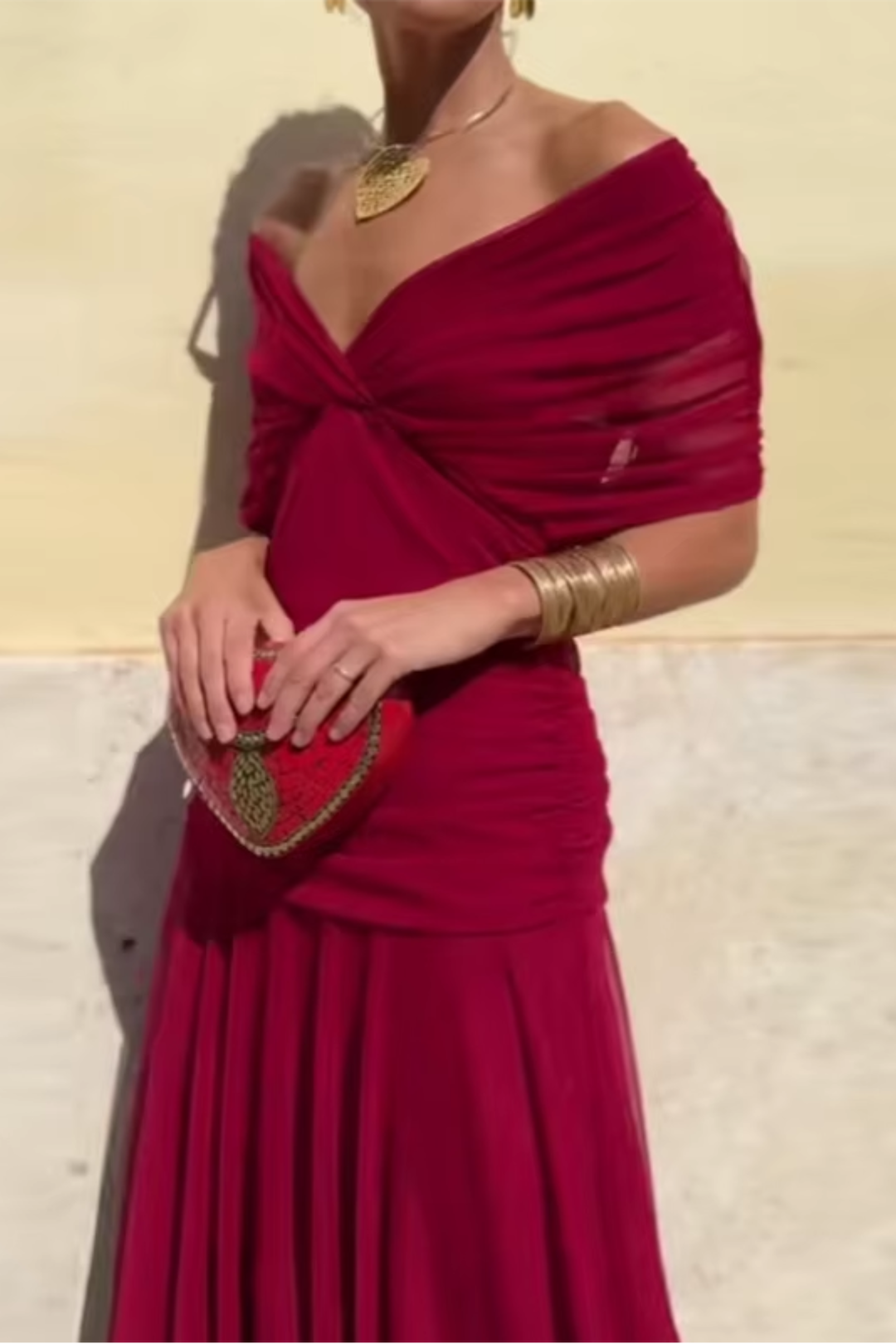 ANA | ROBE MAXI PLISSEE ELEGANTE