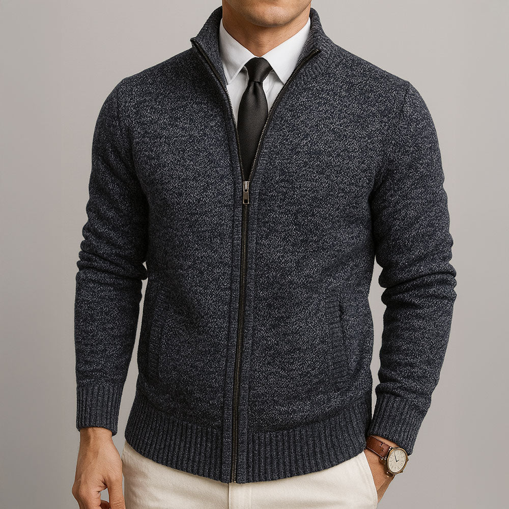Gérard™ | Cardigan Zippé En Laine Mérinos