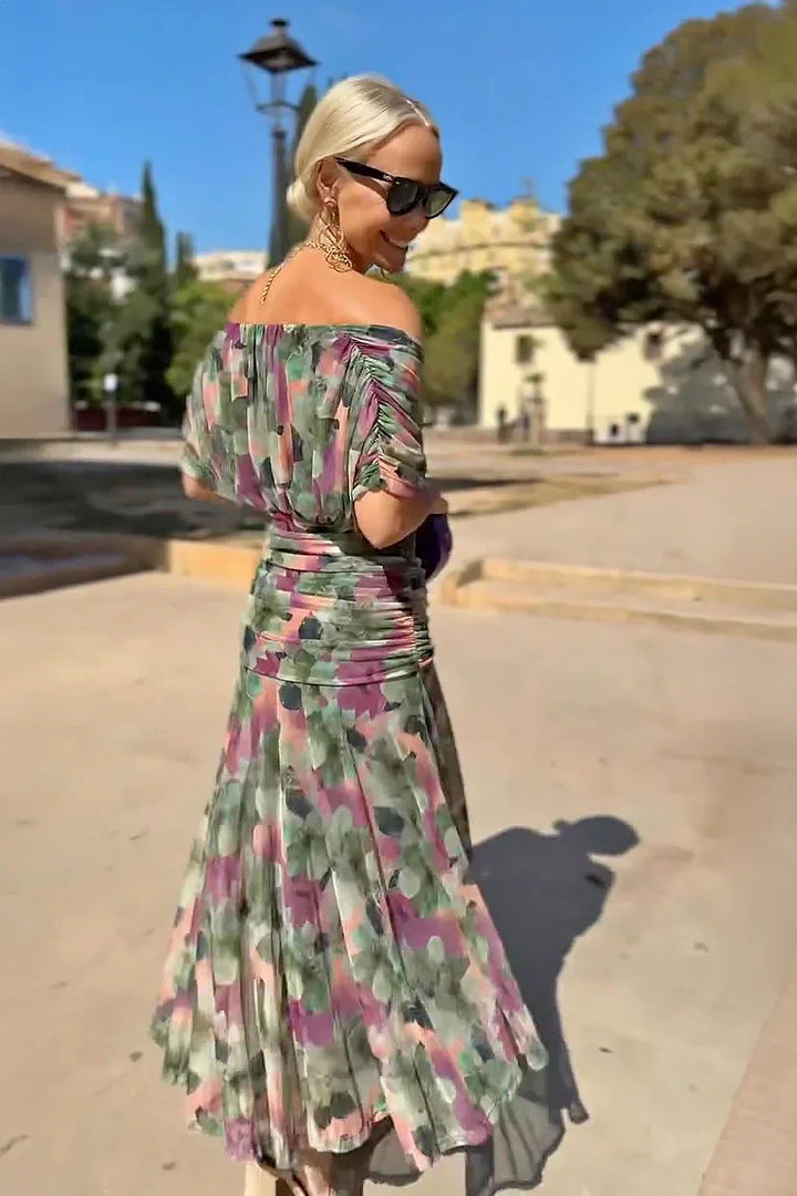 ANA | ROBE MAXI PLISSEE ELEGANTE