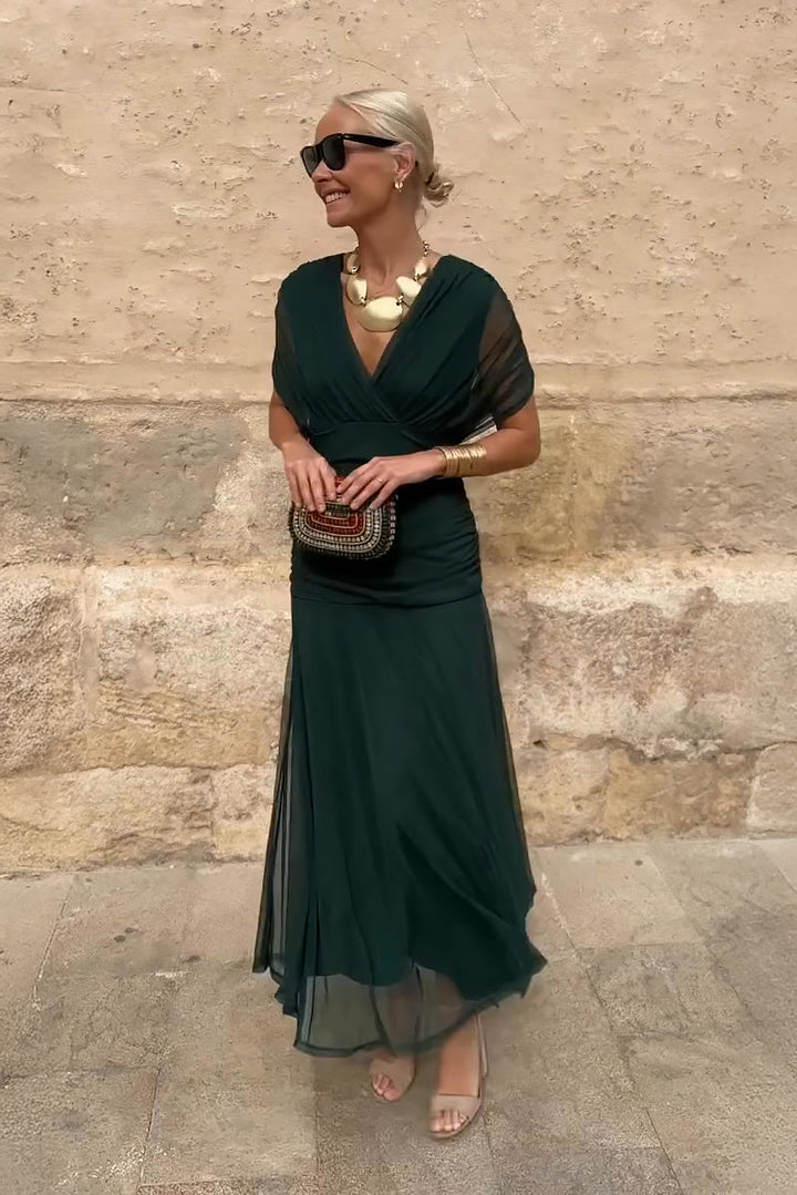 ANA | ROBE MAXI PLISSEE ELEGANTE