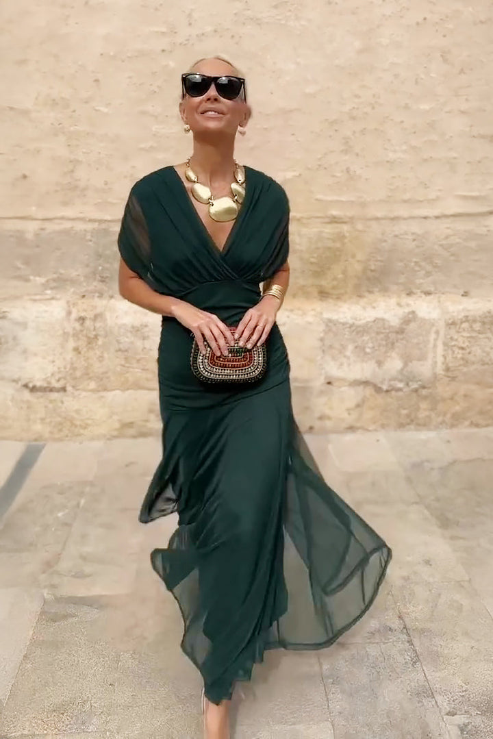 ANA | ROBE MAXI PLISSEE ELEGANTE