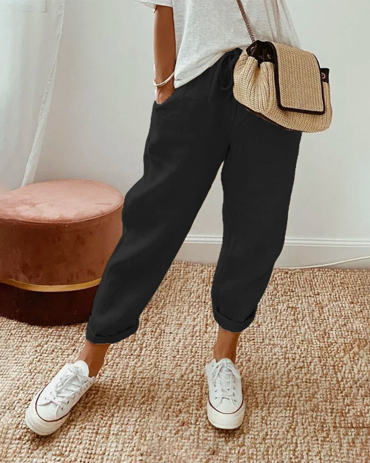 Victoire™ | Pantalon Fluide En Mélange Coton Et Lin