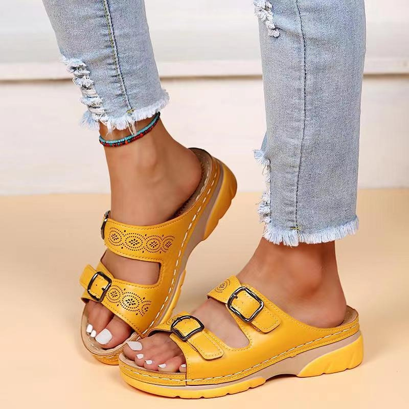 Isaline™ | Sandales Orthopédiques Confort Pieds Larges
