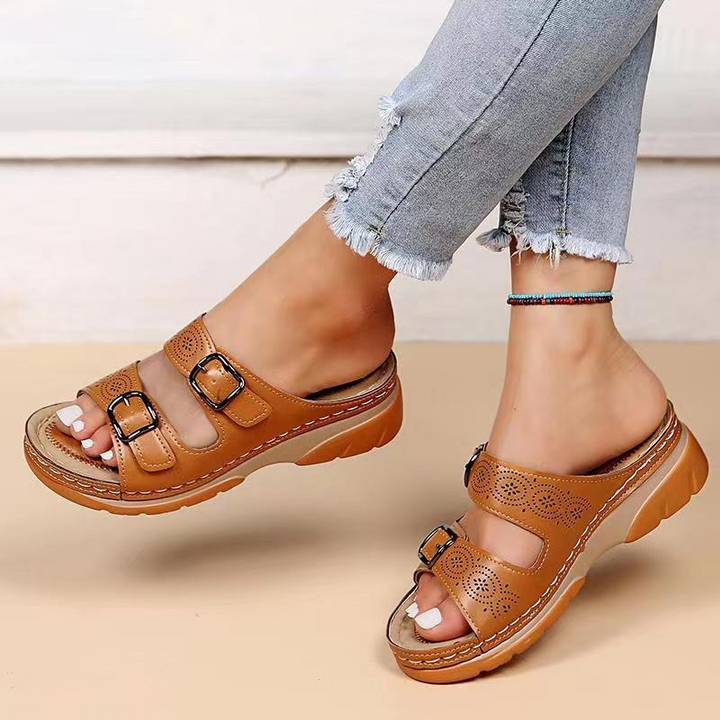 Isaline™ | Sandales Orthopédiques Confort Pieds Larges