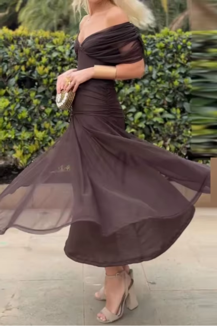 ANA | ROBE MAXI PLISSEE ELEGANTE