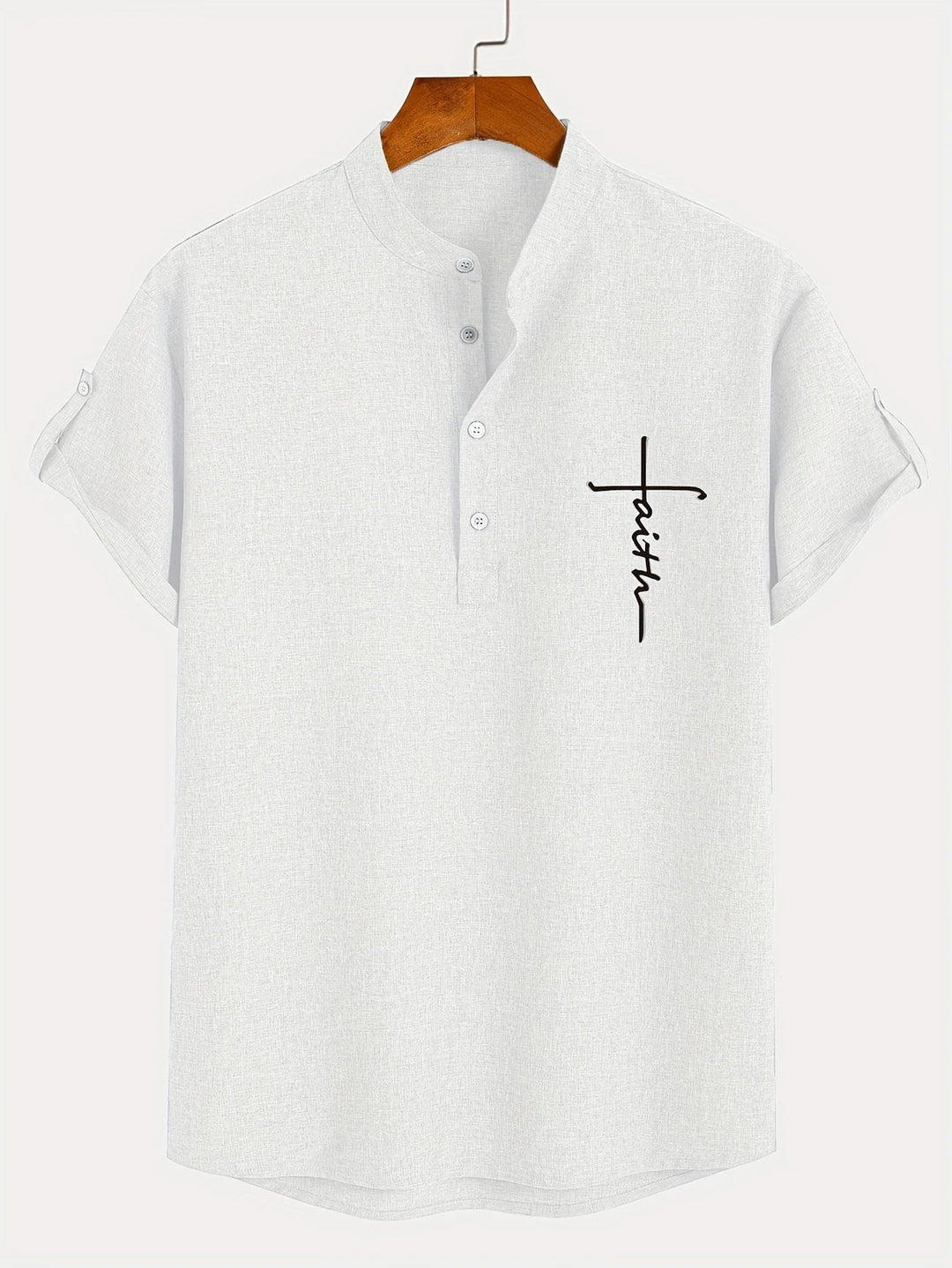 Laurent™ | Chemise Élégante À Manches Courtes Et Col Montant
