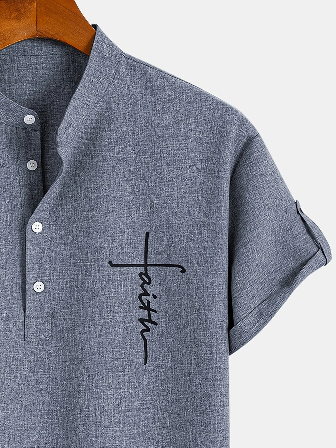 Laurent™ | Chemise Élégante À Manches Courtes Et Col Montant