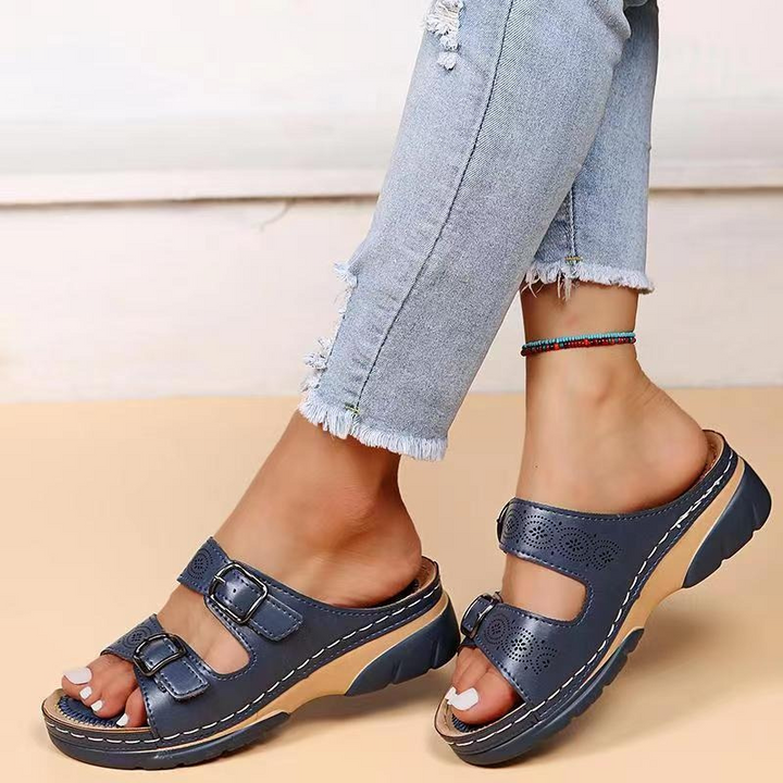 Isaline™ | Sandales Orthopédiques Confort Pieds Larges