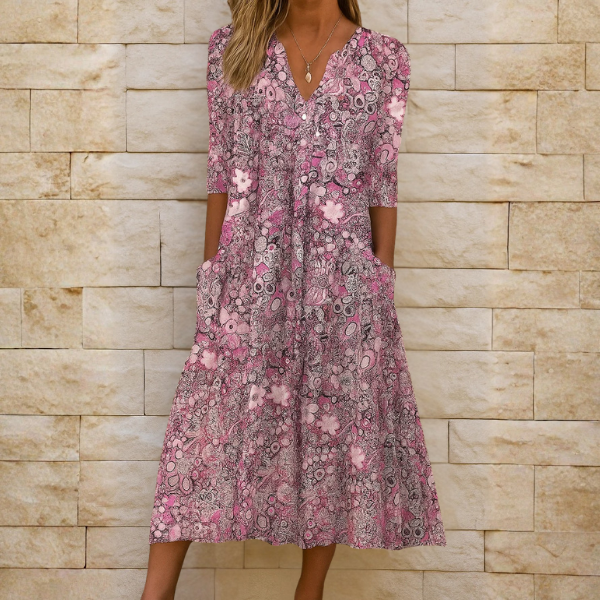 Brigitte™ | Robe Élégante Avec Décolleté En V