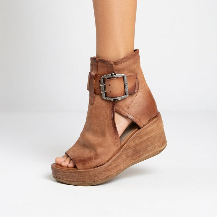Zélie™ | Bottines Compensées Pointe Ouverte Moderne