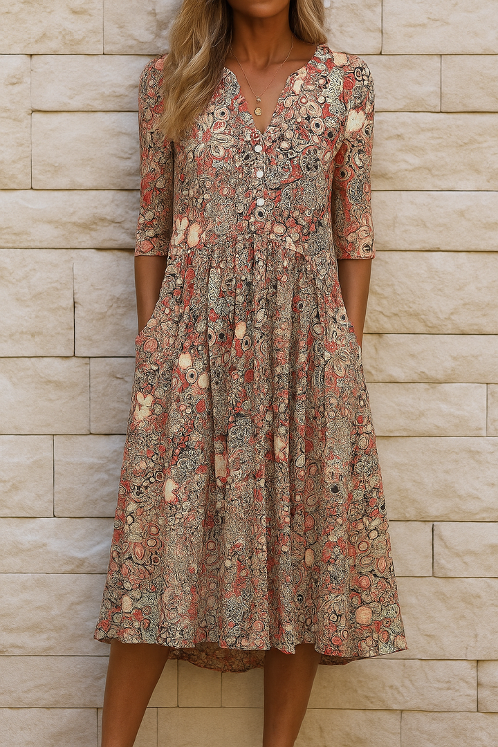 Brigitte™ | Robe Élégante Avec Décolleté En V