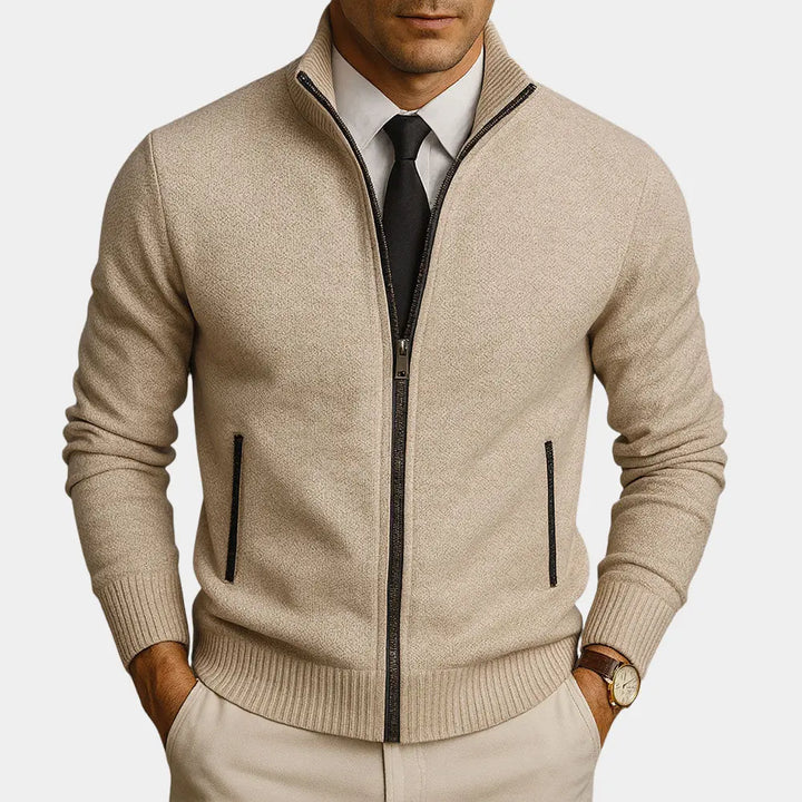 Gérard™ | Cardigan Zippé En Laine Mérinos