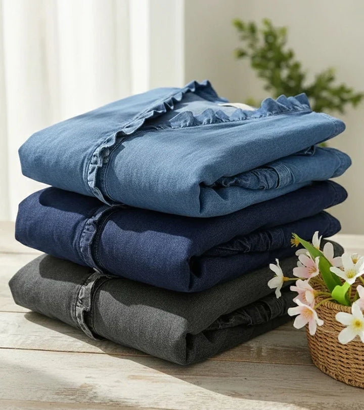 Léa™ | Blouse Fluide Col V Volanté
