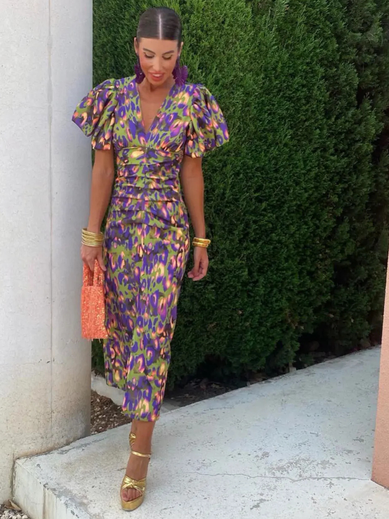 Robe Midi Plissée Vive