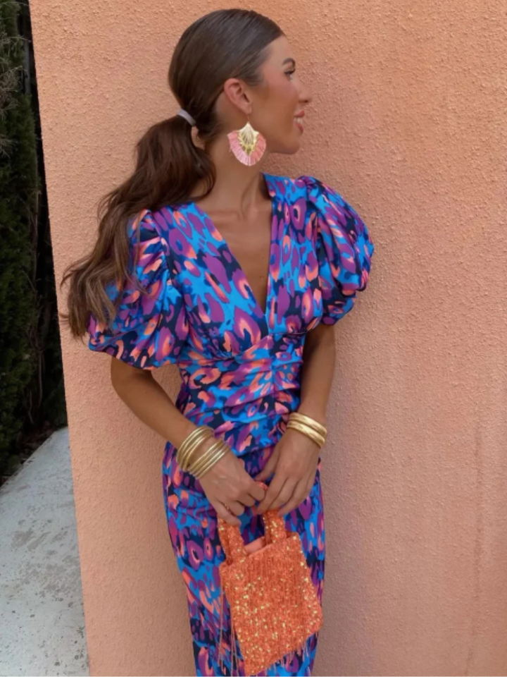 Robe Midi Plissée Vive