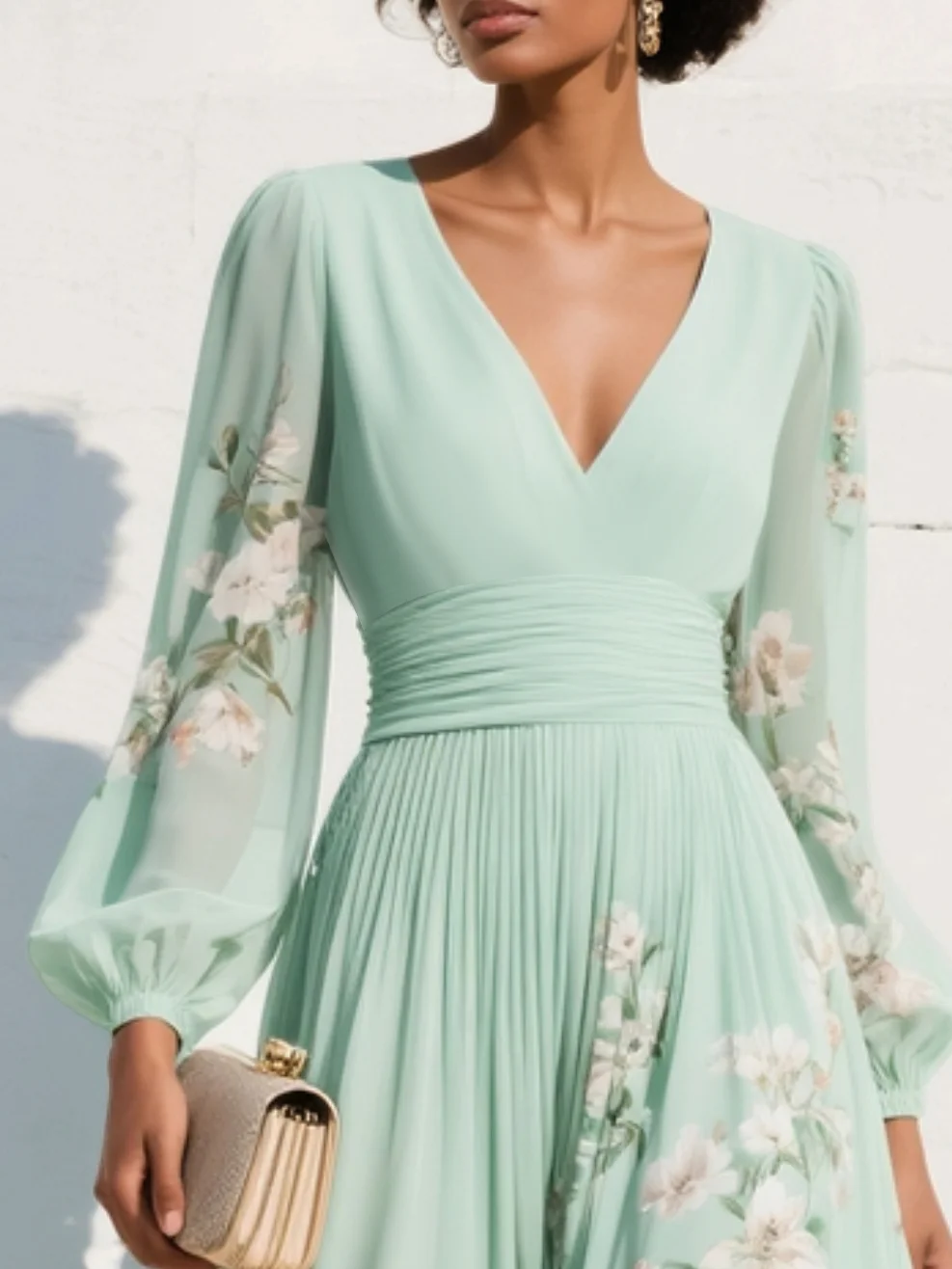 Lucie™ | Robe Midi Florale Avec Silhouette Fluide