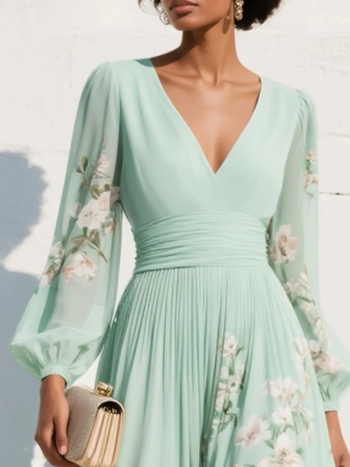 Lucie™ | Robe Midi Florale Avec Silhouette Fluide