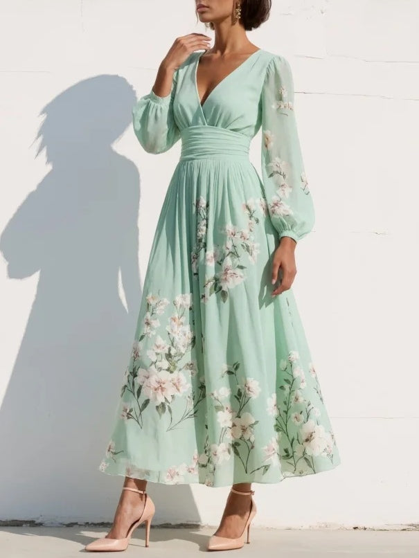Lucie™ | Robe Midi Florale Avec Silhouette Fluide