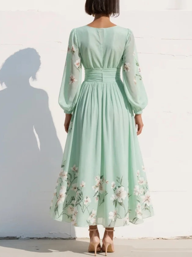 Lucie™ | Robe Midi Florale Avec Silhouette Fluide