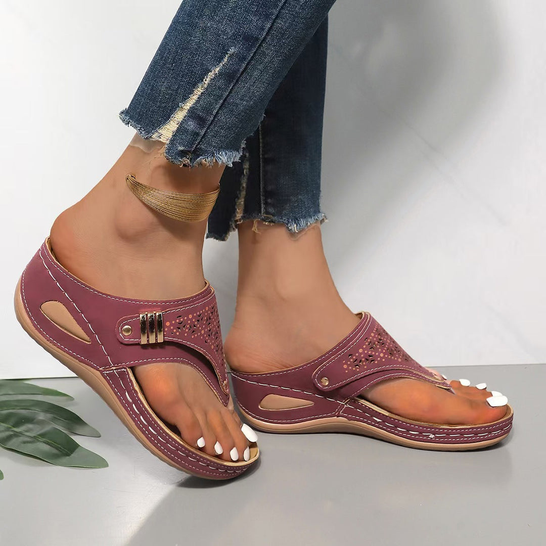 Mathilde™  | Sandales Compensées Confort & Maintien