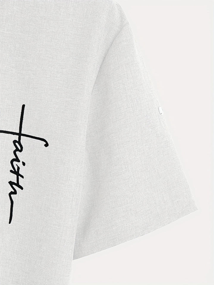 Laurent™ | Chemise Élégante À Manches Courtes Et Col Montant