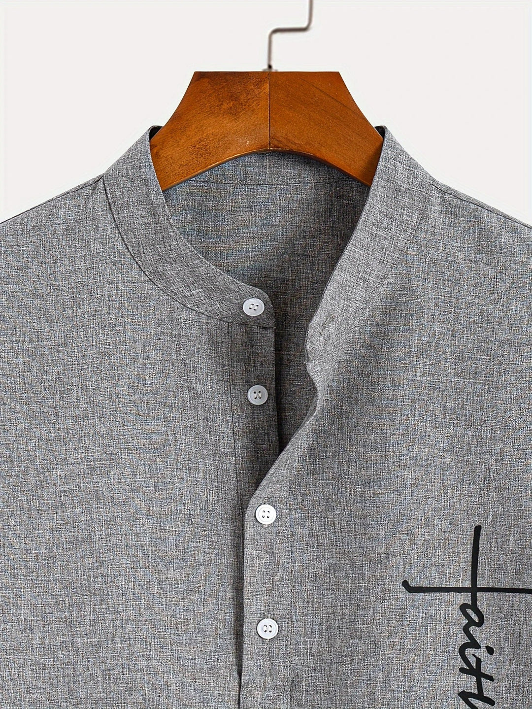 Laurent™ | Chemise Élégante À Manches Courtes Et Col Montant
