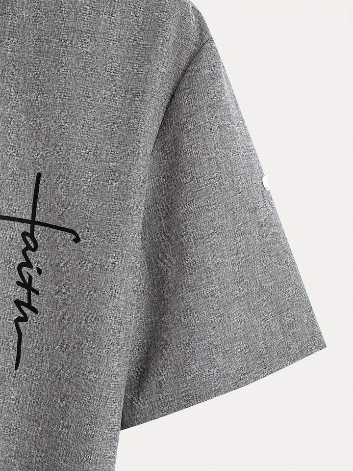 Laurent™ | Chemise Élégante À Manches Courtes Et Col Montant