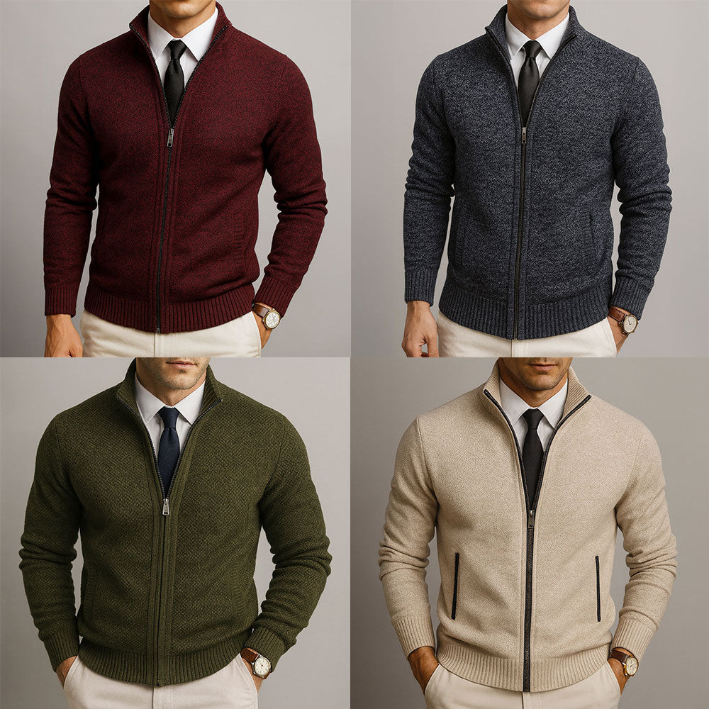 Gérard™ | Cardigan Zippé En Laine Mérinos