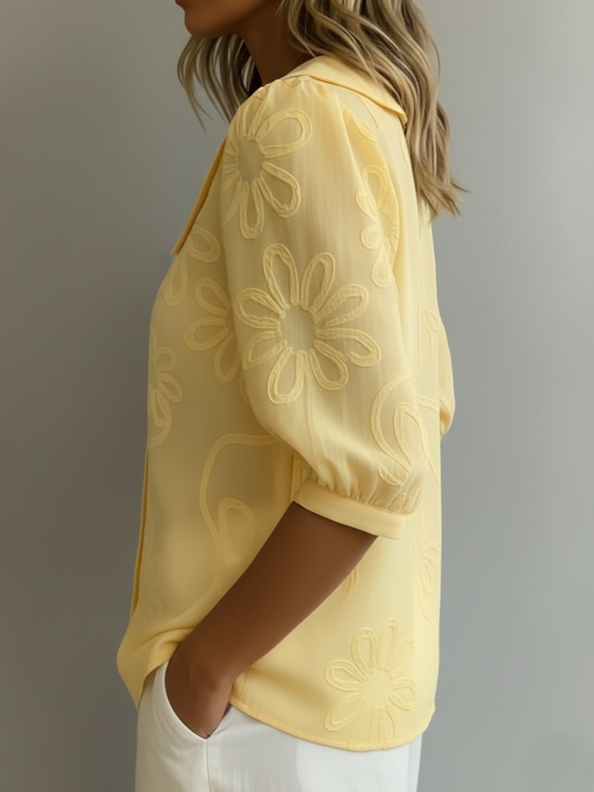 Aurélie™ | Blouse Légère Florale Élégance Naturelle