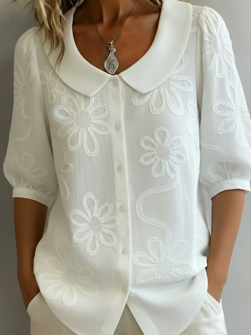 Aurélie™ | Blouse Légère Florale Élégance Naturelle