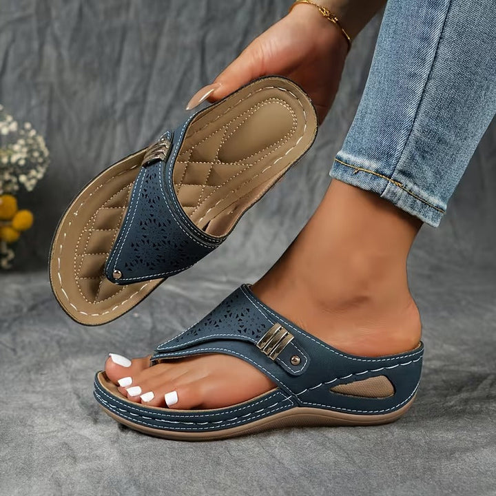Mathilde™  | Sandales Compensées Confort & Maintien