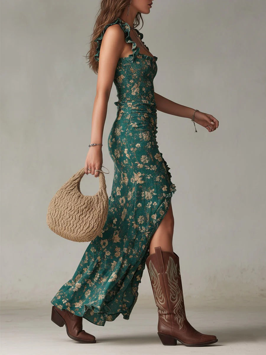 Mireille™ | Robe Maxi Bohème Rétro Élégante