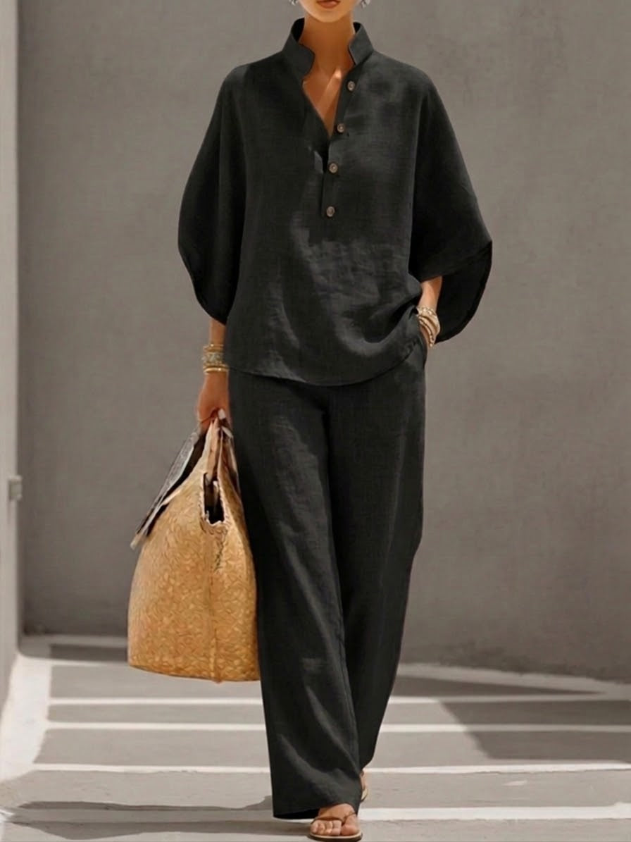 Jade™ | Ensemble Avec Manches Chauve-souris Et Pantalons Larges