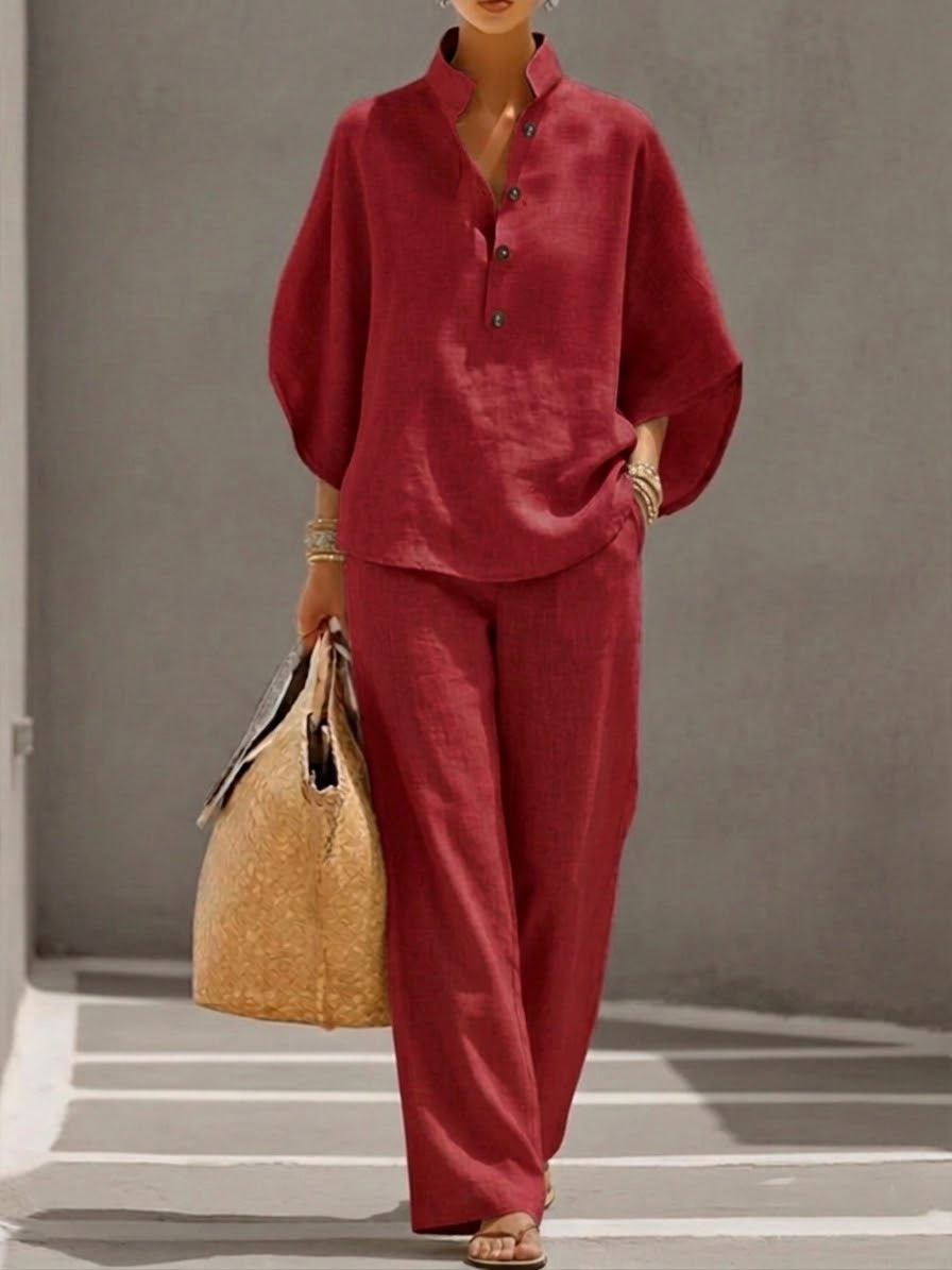 Jade™ | Ensemble Avec Manches Chauve-souris Et Pantalons Larges